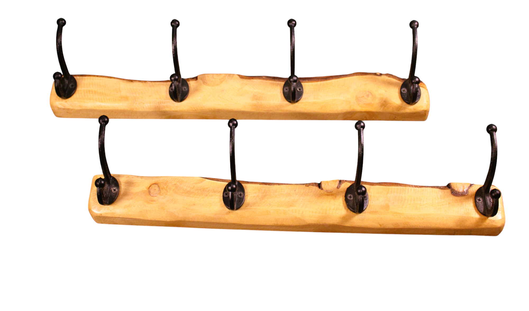Each piece has 4 Coat Hooks with plenty of space between for hats and garments alike