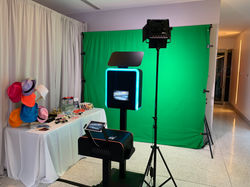 Green screen photo booth set up