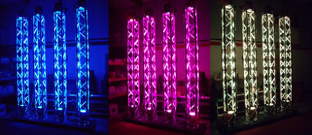 Trusses with LED wireless lighting