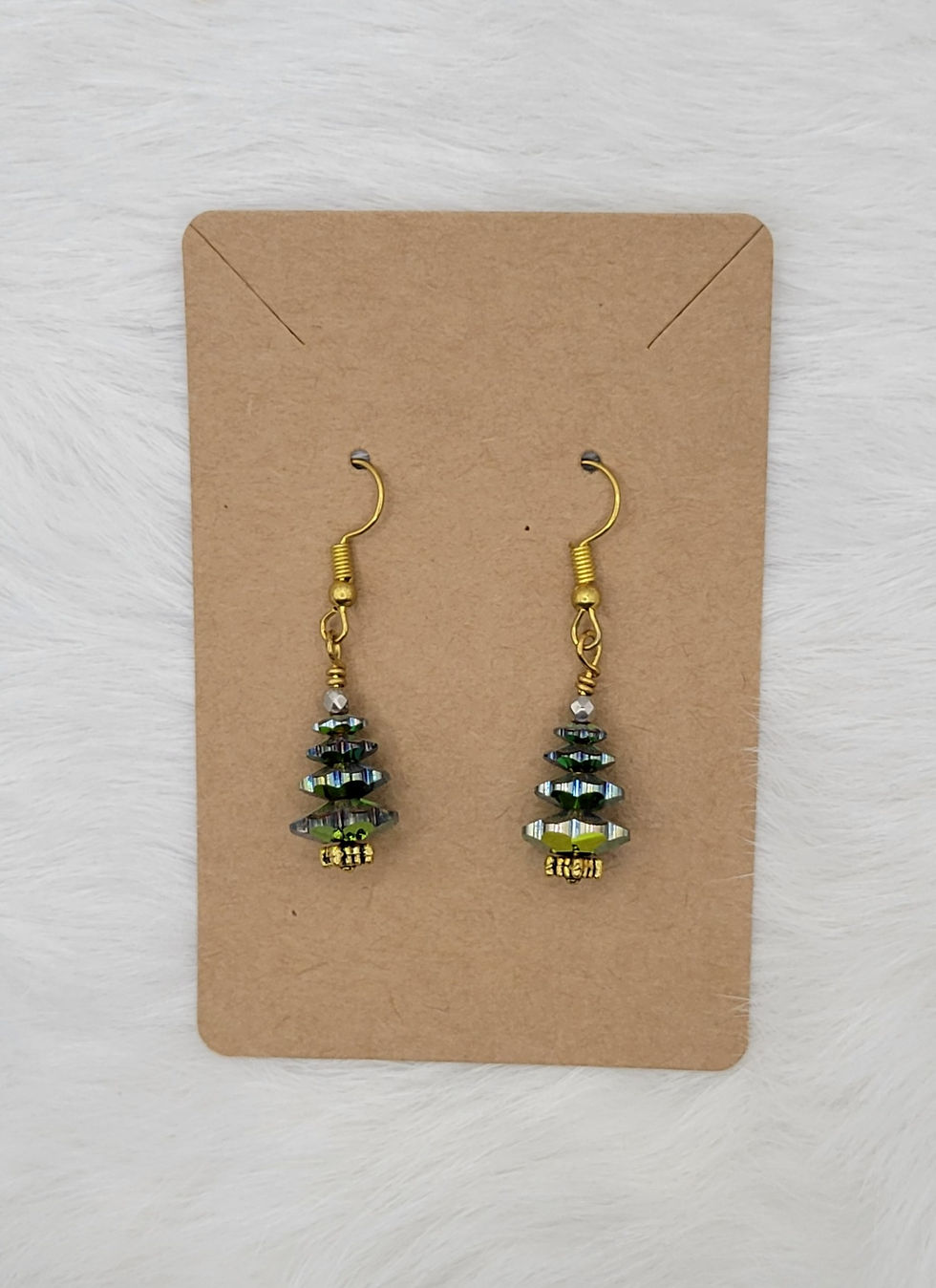 Swarovski Iridescent Christmas Tree Earrings
