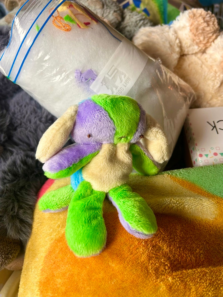Thumbnail: Colorblock Fluffy Puppy Plush (Guest Art)