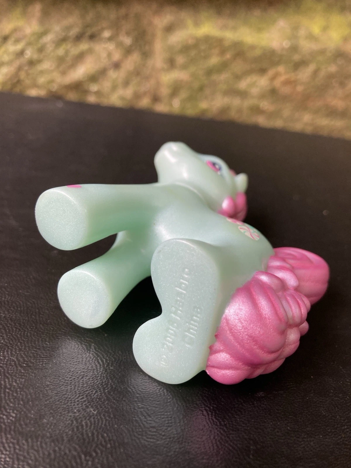 Underside of the Minty figure: Says 2006, Hasbro, Made in China