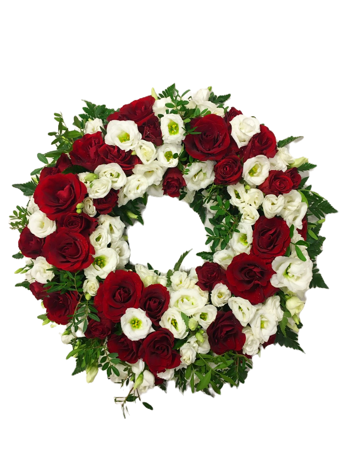 Trauerkranz Rot-Weiß klassisch