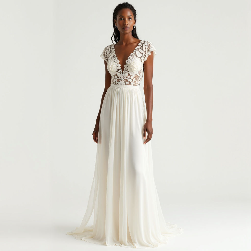 Mediterranean Lace Gown