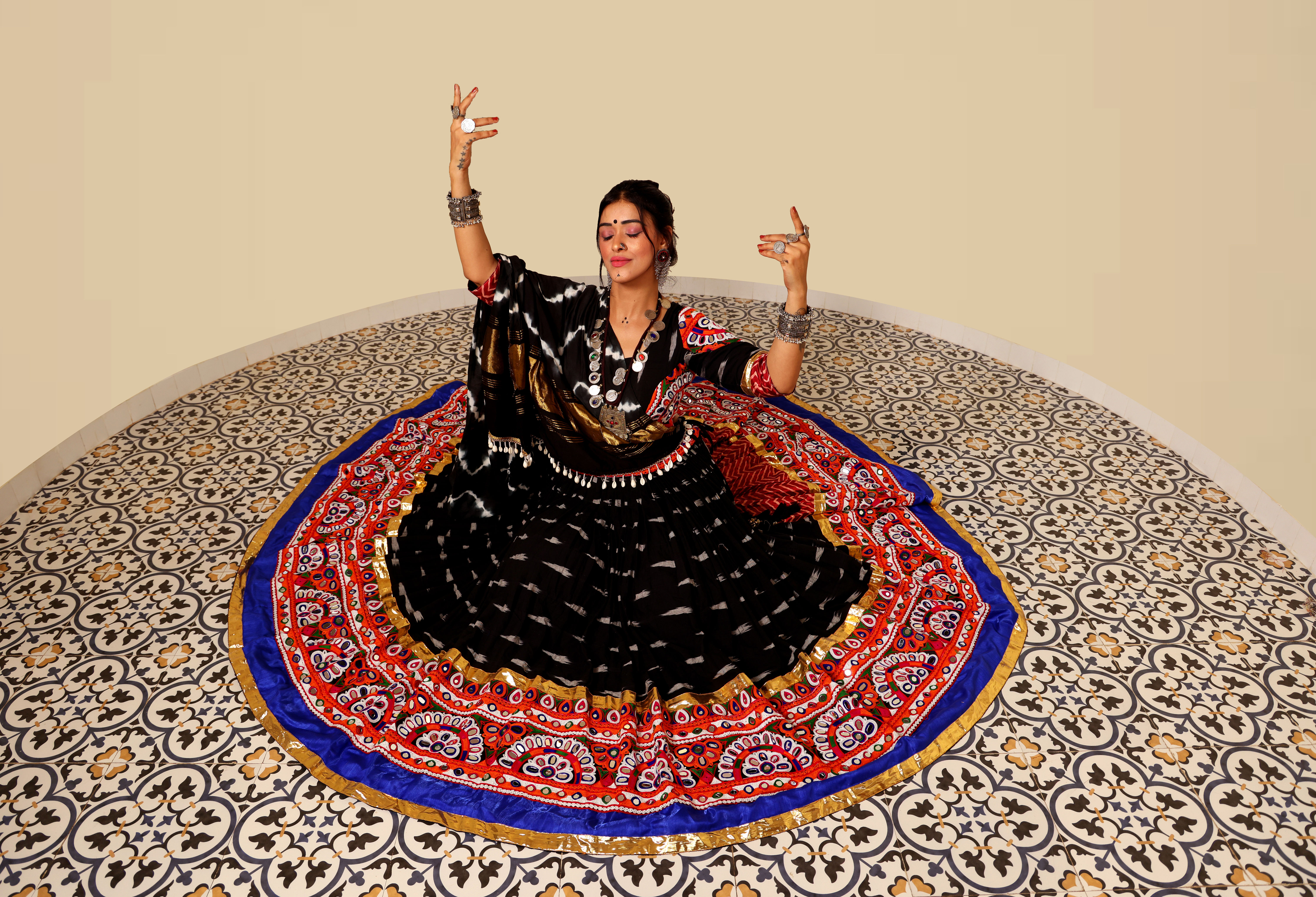 Kutchwork black chaniya choli