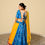 Thumbnail: Blue and yellow bandhani chaniya choli with 2 blouses