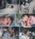 collage of images from newborn baby girl session