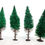 Hình thu nhỏ: BUSCH LOT de 4 ARBRE SAPIN VEGETAUX, HO DECOR PAYSAGE, 12-12,5cm MINIATURE TRAIN