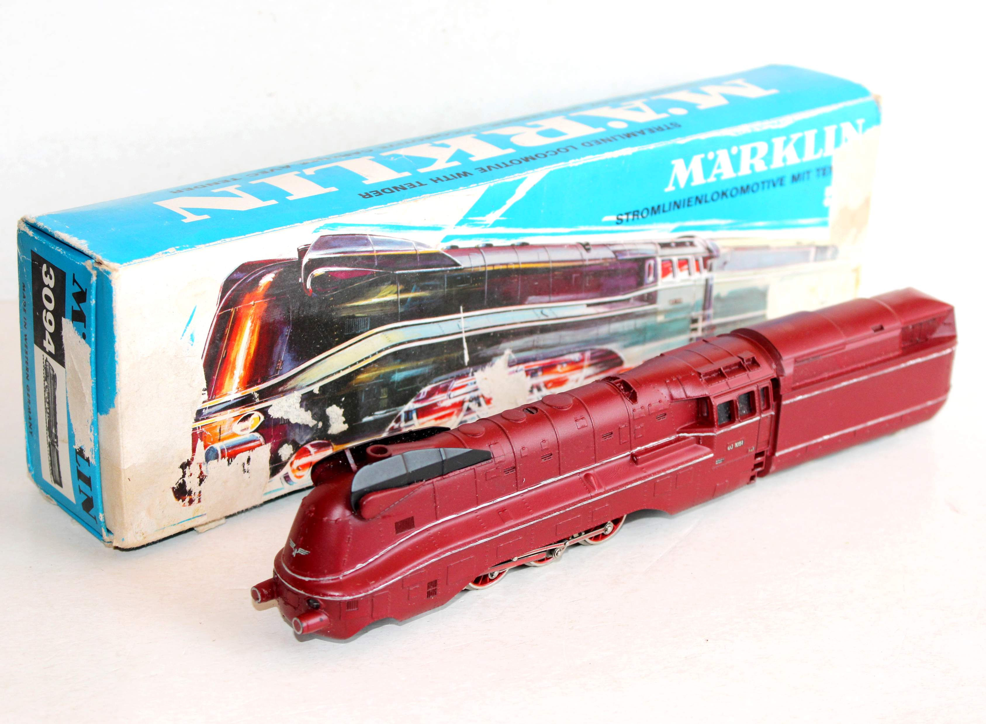 MARKLIN HO 3094 LOCOMOTIVE VAPEUR CARÉNÉ + TENDER A GRAND VITESSE 03 1051 2C1 CA