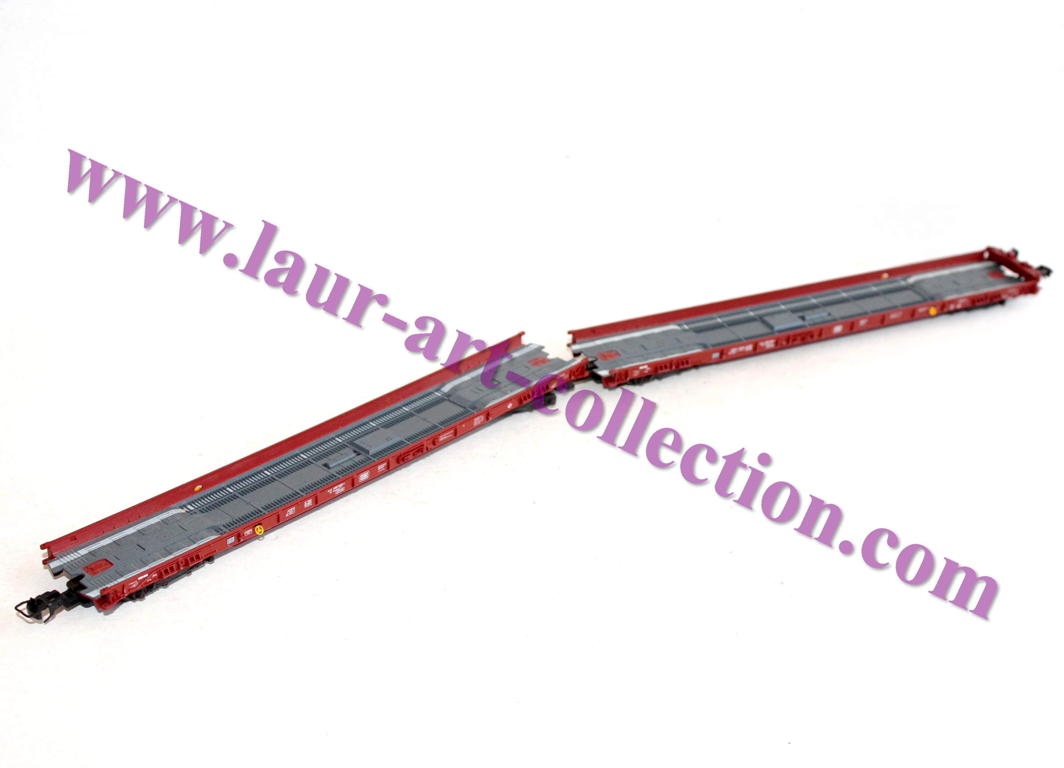 FLEISCHMANN HO 5270 + 5271, 2 WAGON PLANCHER SURBAISSÉ ARTICULÉ TRANSPORT CAMION