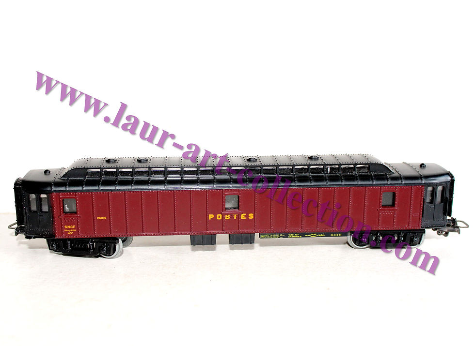 Miniature : JOUEF HO 850 BUREAU AMBULANT PTT, WAGON POSTES, FOURGON ALLEGE POSTALE, UIC OCEM