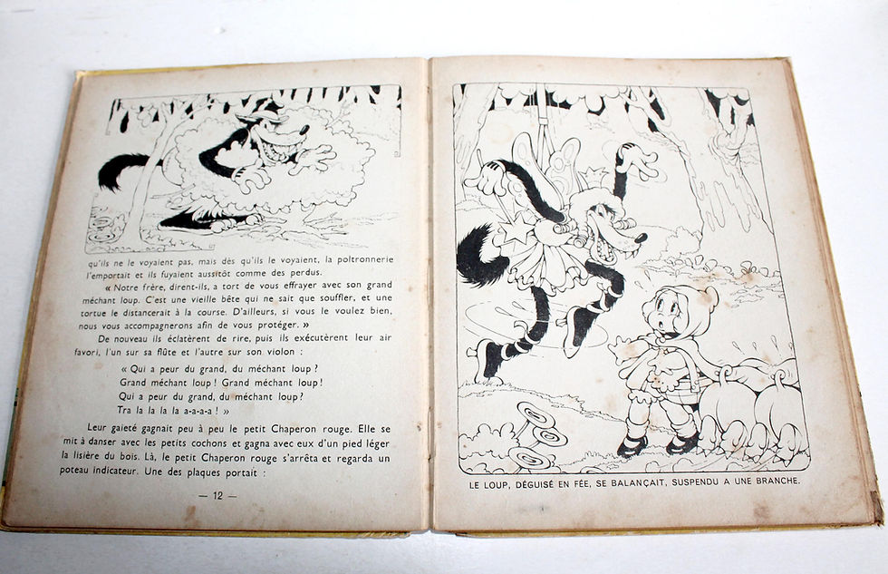 Pikkukuva: LE GRAND MECHANT LOUP ET LE PETIT CHAPERON ROUGE, EO 1934 WALT DISNEY, ENFANTINA