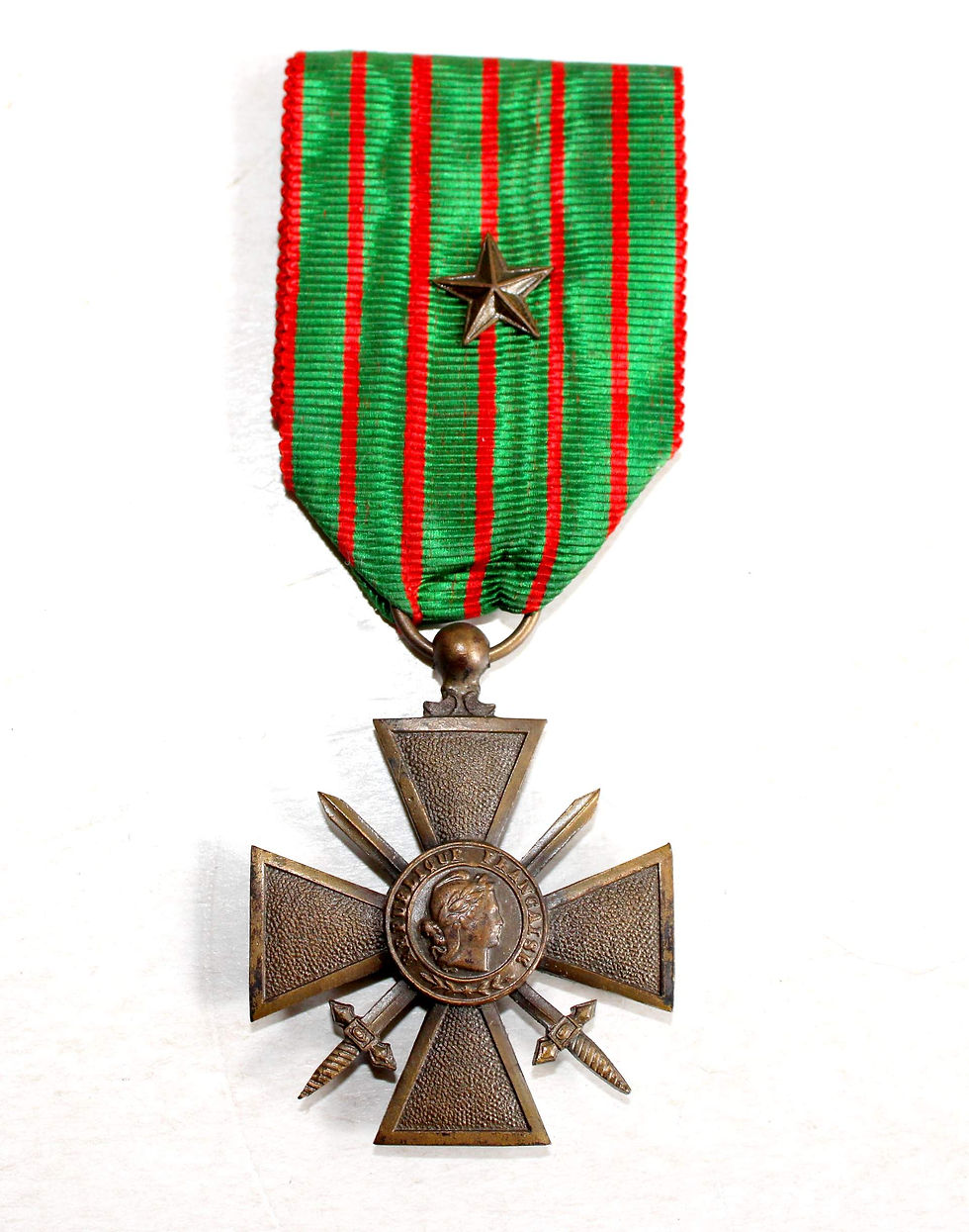 תמונה ממוזערת: CROIX DE GUERRE, COMBATTANT 1914-17 + 1 ETOILE MEDAILLE DECORATION MILITAIRE WWI