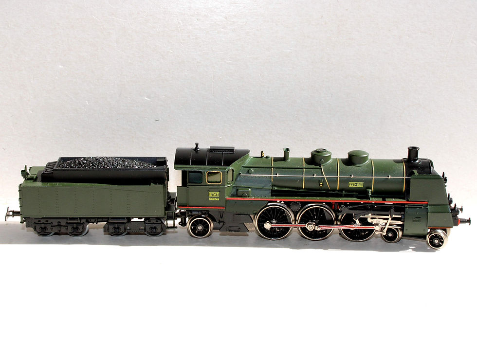 Miniatura: MARKLIN HAMO HO 8383 LOCOMOTIVE VAPEUR TENDER 231-981 ETAT MOTEUR + ECLAIRAGE OK