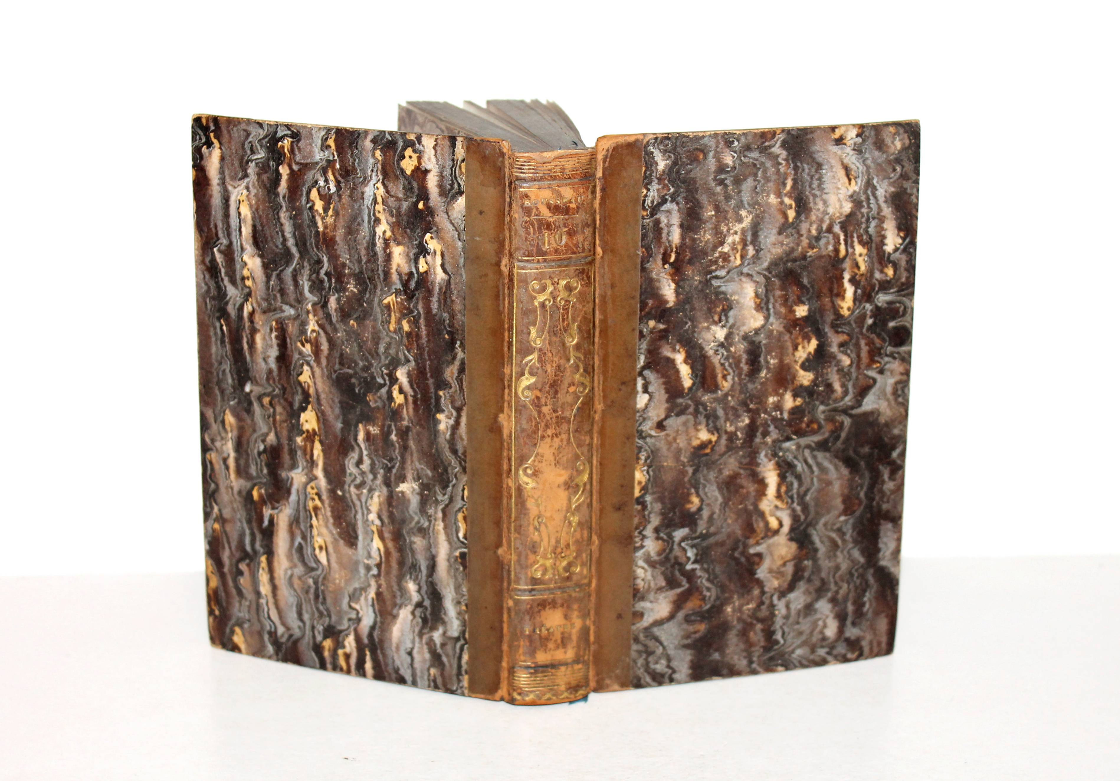 OEUVRES DE J.J. ROUSSEAU - THEATRE + LETTRE A M.D'ALEMBERT 1828 GARNERY LIBRAIRE