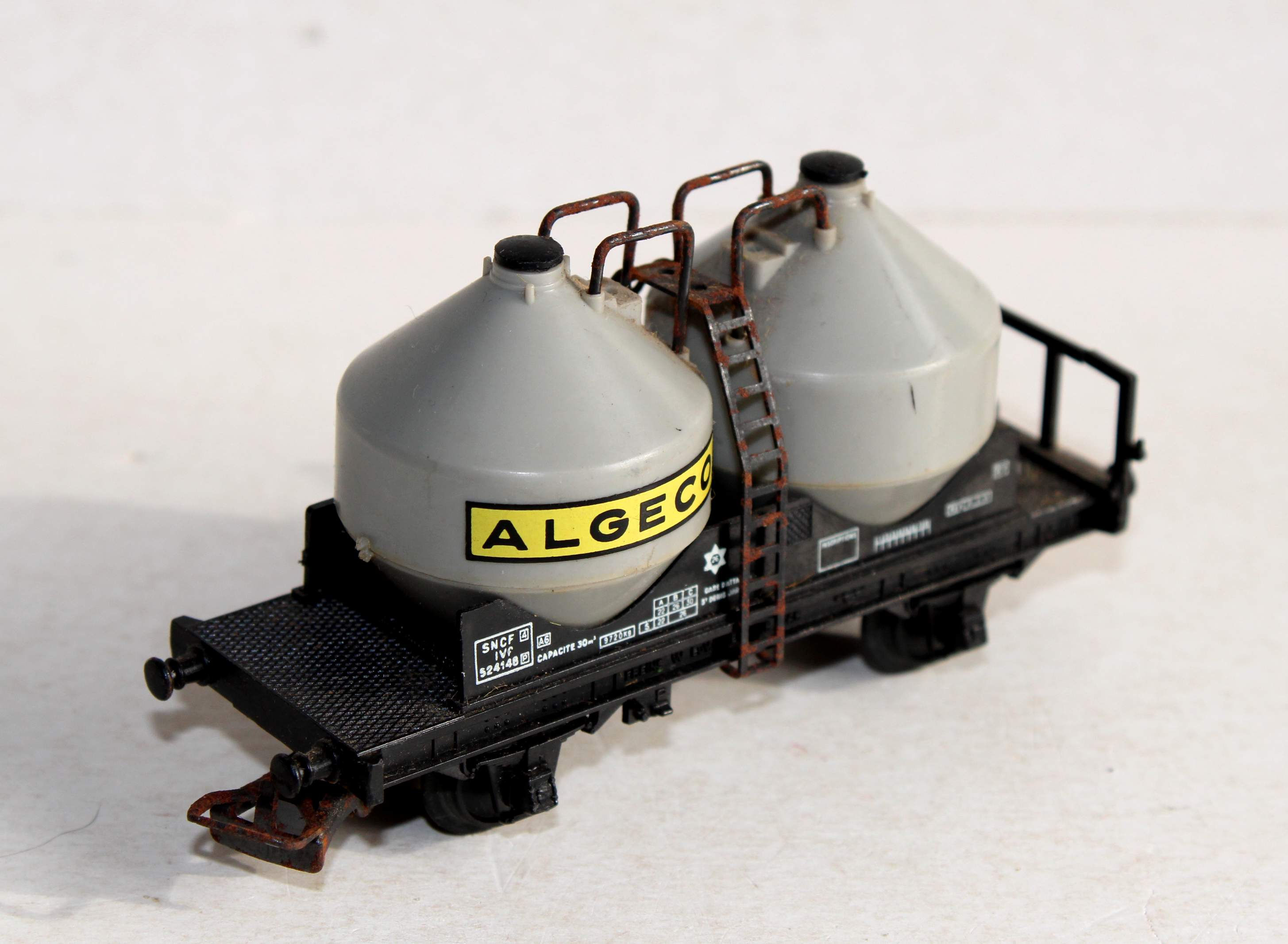 JOUEF HO 642 WAGON SILOS ALGECO, TRANSPORT DE CIMENT SNCF IVf 524148 TRAIN