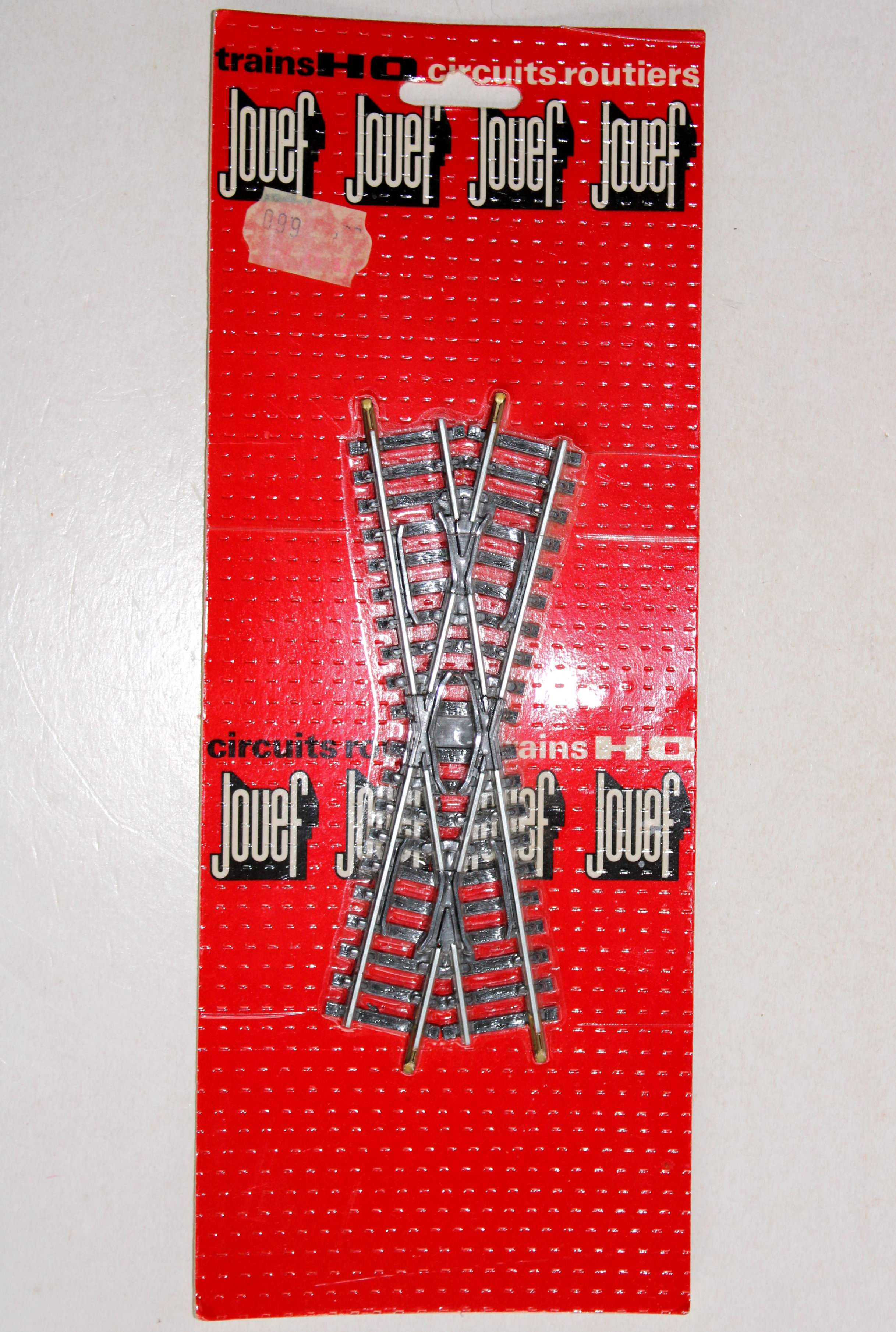 JOUEF HO 849, 4849 RAIL DE CROISEMENT 22° 30 L:15,5cm ACIER VOIE CHEMIN FER NEUF