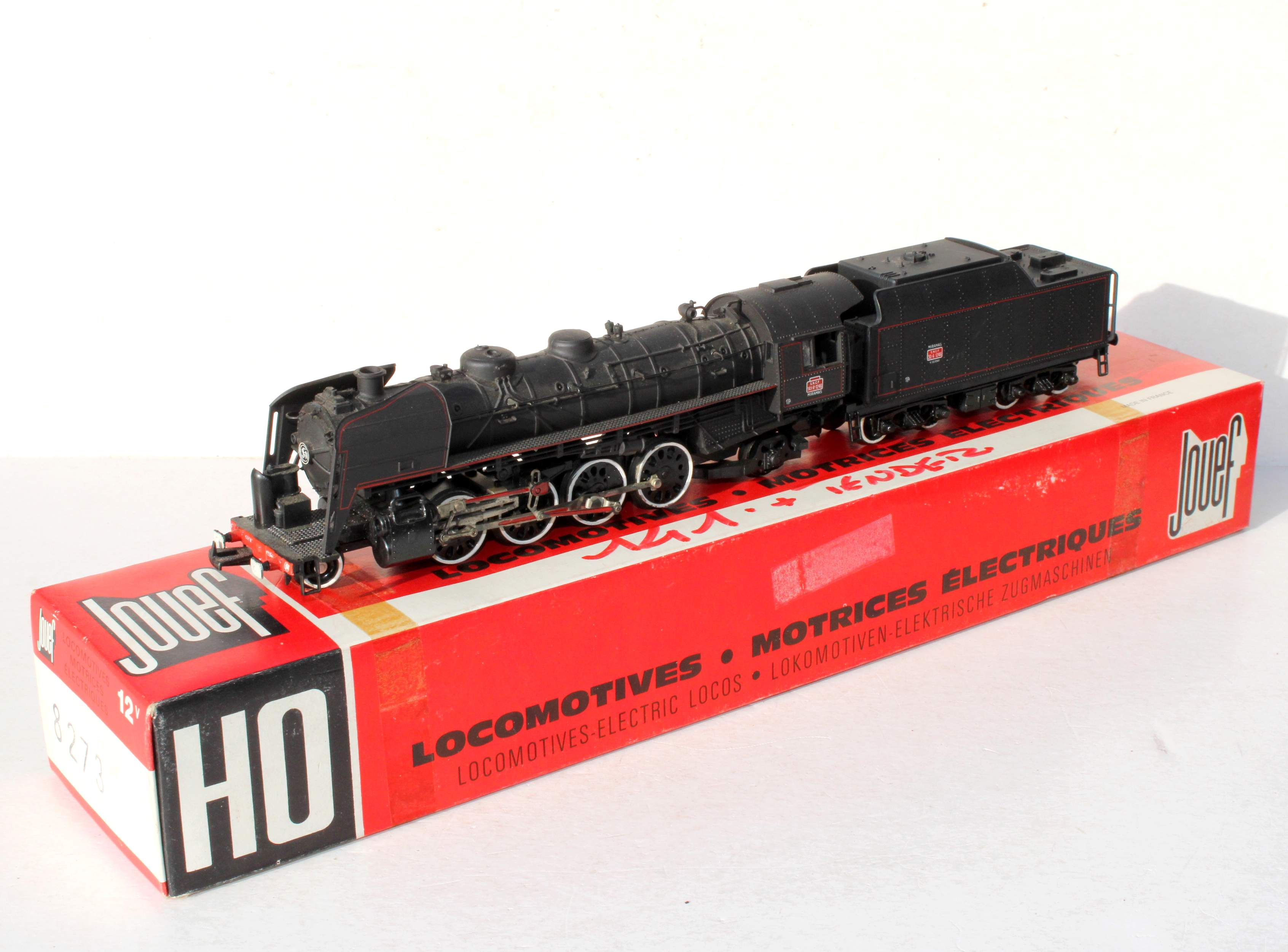 JOUEF HO 8273 LOCOMOTIVE A VAPEUR + TENDER FUEL SNCF MIKADO TYPE 141 R MOTEUR OK