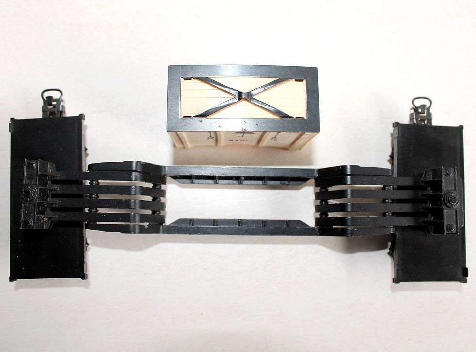 Miniatura: MARKLIN HO 4618 WAGON PLATEFORME SURBAISSE + CAISSE CHARGEMENT BAHIA DB, SSI 53