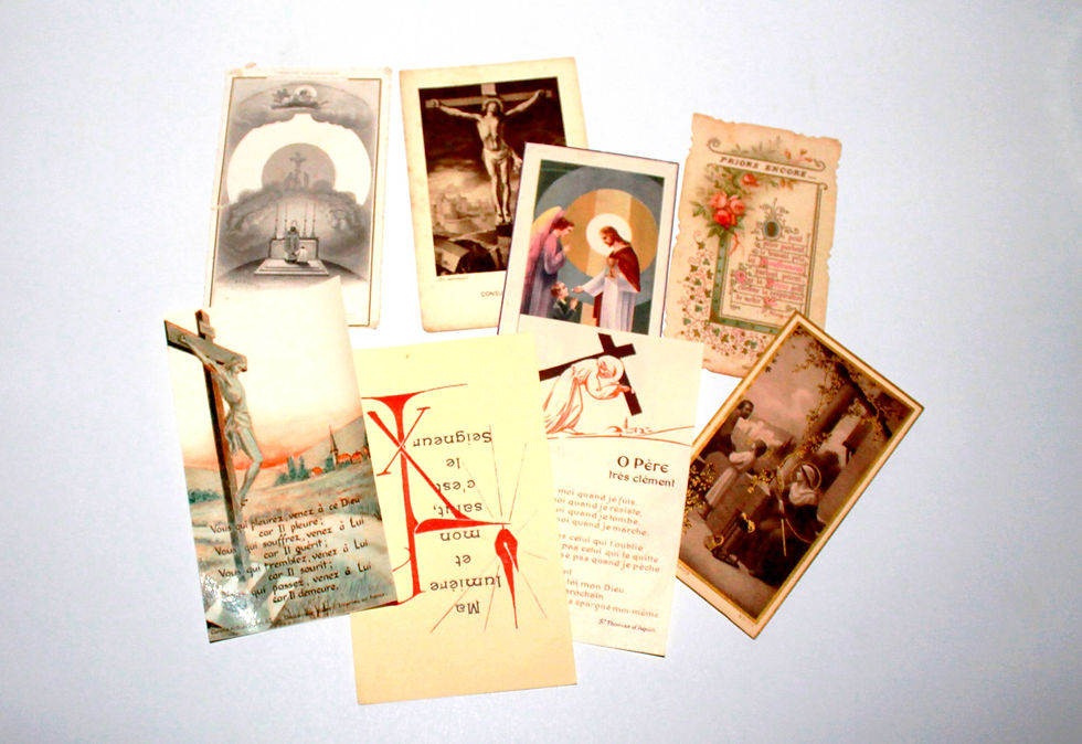 LOT DE 8 CHROMO / IMAGE PIEUSE - VIERGE MARIE / JESUS-CHRIST RELIGION HOLY CARD