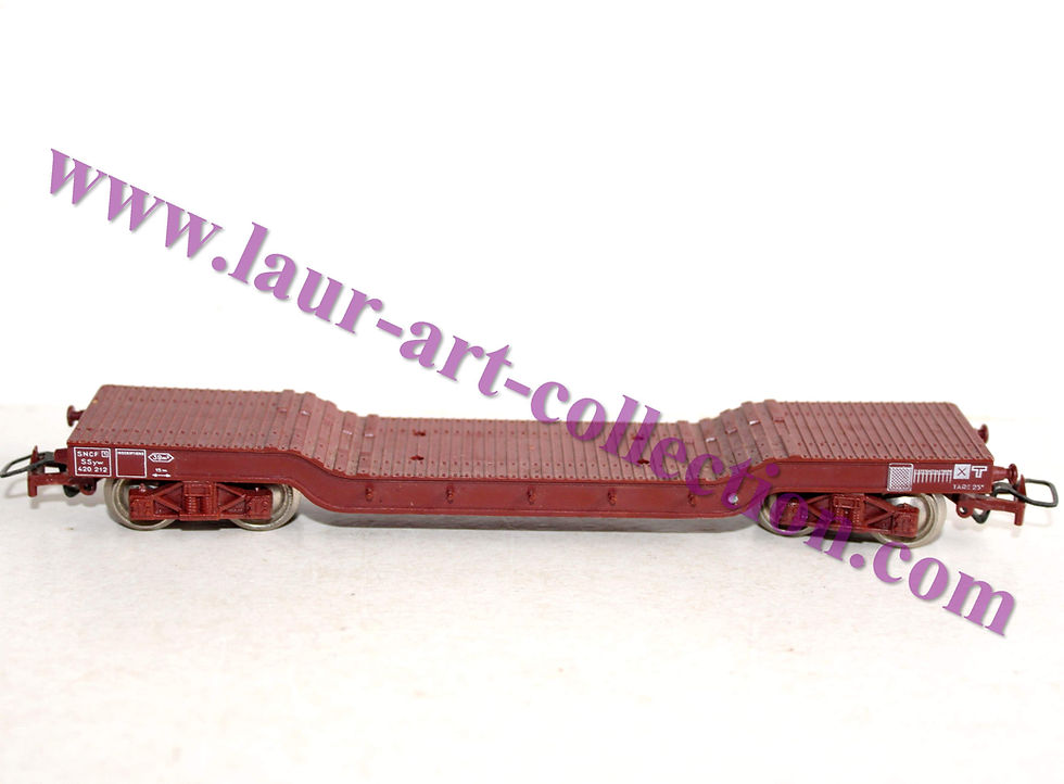 Miniaturbild: JOUEF HO 6582 B WAGON PLATEFORME SURBAISSE TRANSPORT VEHICULE ENGIN MACHINE SNCF