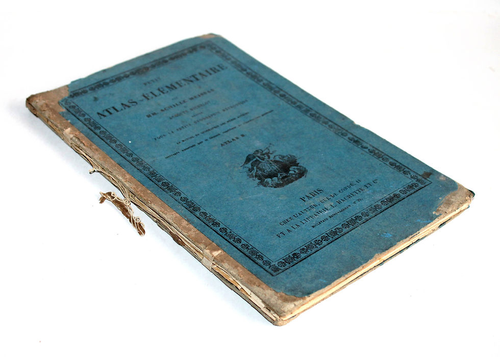 PETIT ATLAS ELEMENTAIRE de MEISSAS, MICHELOT GEOGRAPHIE METHODIQUE 1874 HACHETTE