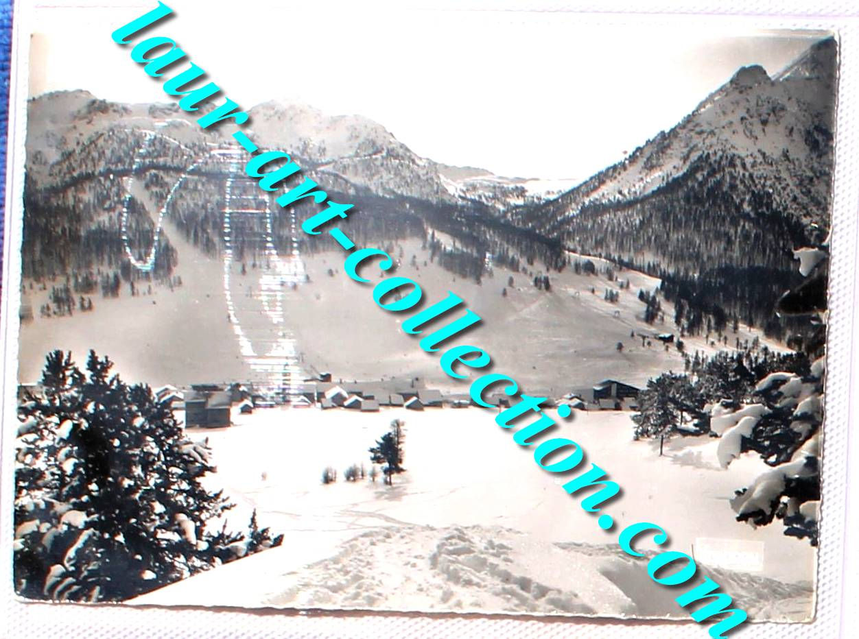 CPA ANIMÉ SKIEUR 05 ALPES MONTGENEVRE REMONTE-PENTES, HIVER MONTAGNE NEIGE PHOTO