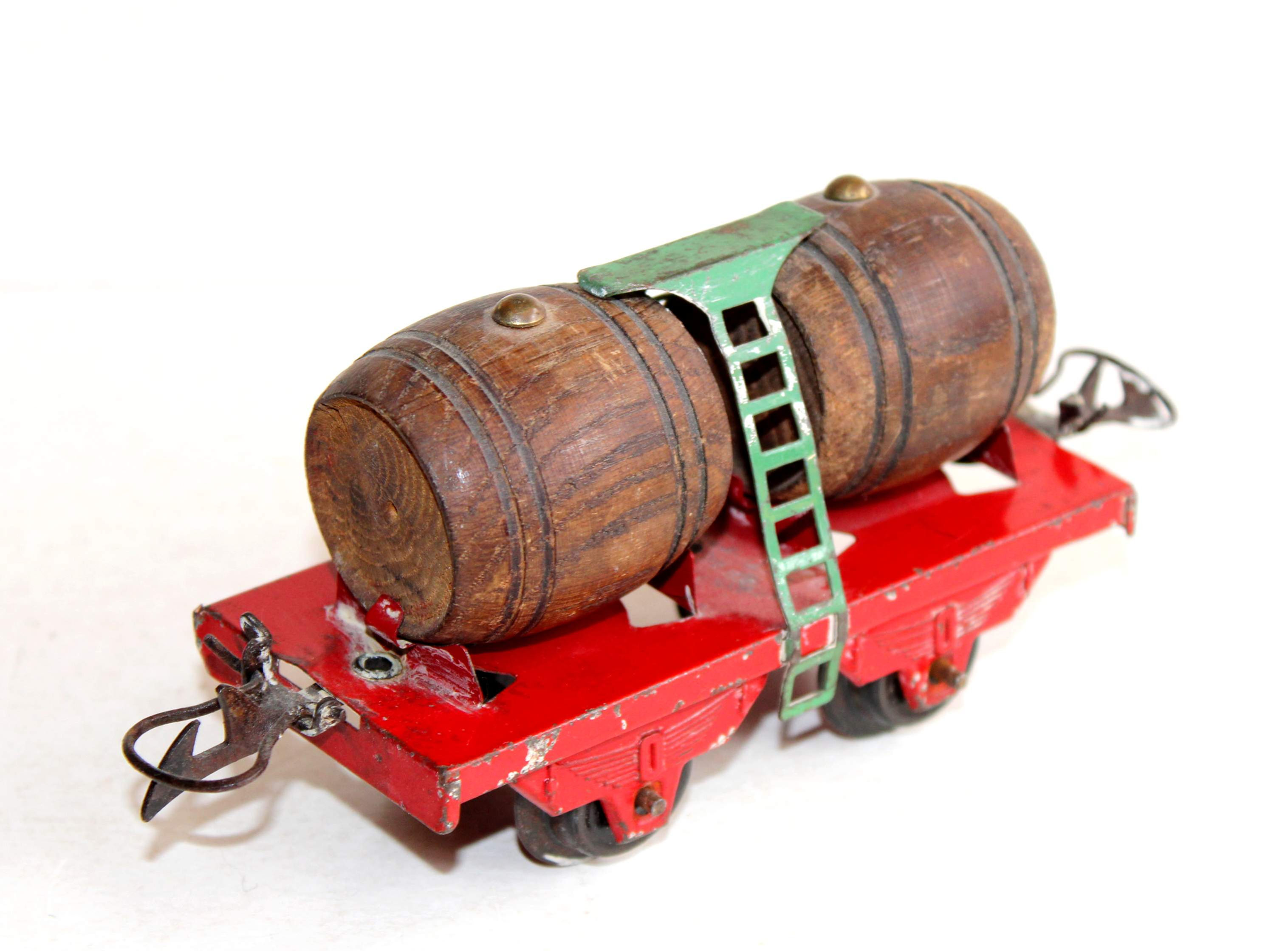 HORNBY 1/43 O WAGON CITERNE BI-FOUDRE, PLAT PORTE TONNEAU EN BOIS, TRANSPORT VIN