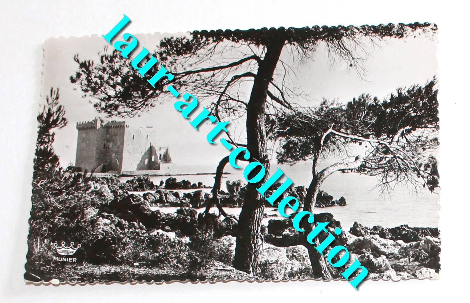 CPA 06 COTE D'AZUR, CANNES RUINES DU VIEUX CHATEAU FORTIFIÉ + ABBAYE LERINS 1956