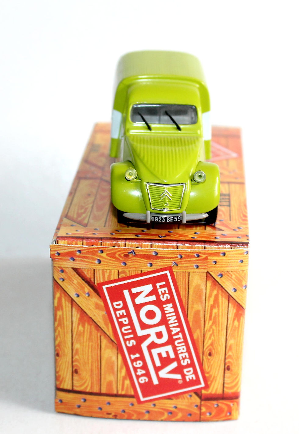 Miniatura: NOREV 1/43 CITROEN 2CV AZU HUILE LESIEUR 1955, FOURGONNETTE VOITURE MINIATURE