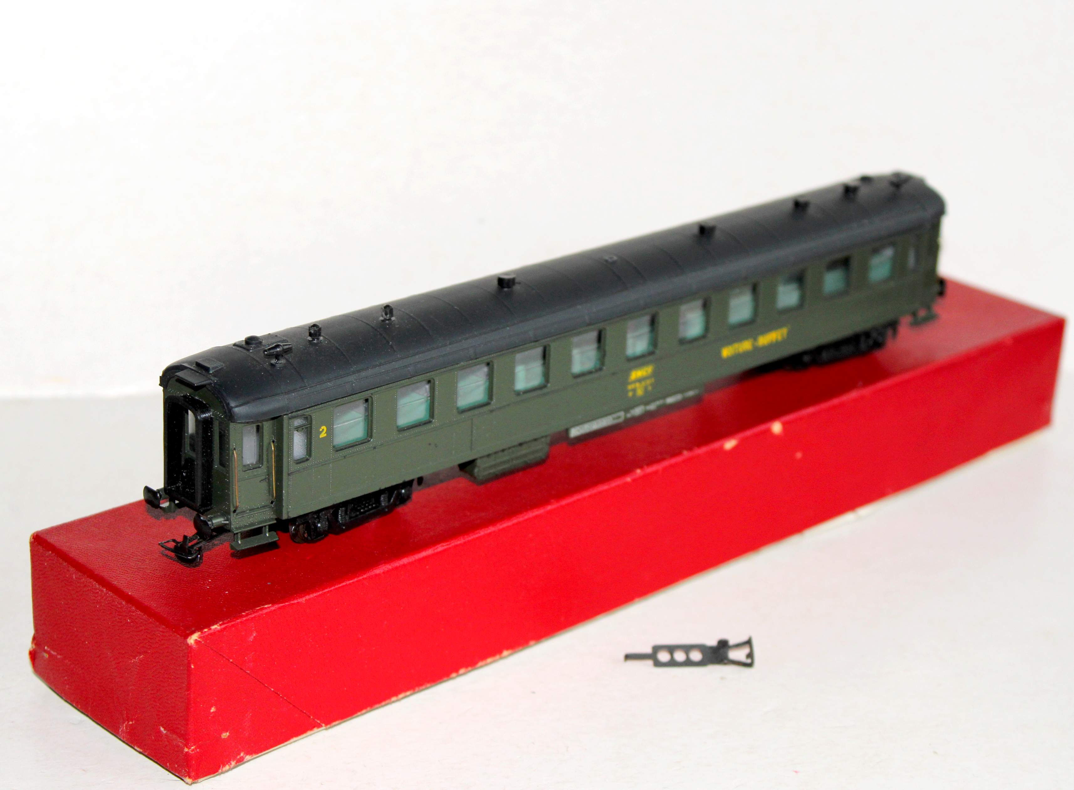 RARE! FRANCE TRAINS HO 280 VOITURE VOYAGEUR 2e CLASSE MIX BUFFET BACALAN AMENAGÉ