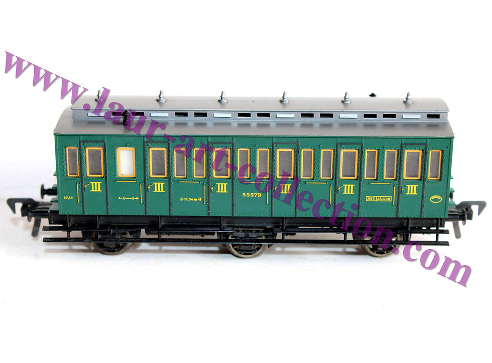 섬네일: FLEISCHMANN HO 5093 WAGON A COMPARTIMENT PRUSSIEN VOITURE VOYAGEUR 3e Cl AMENAGÉ