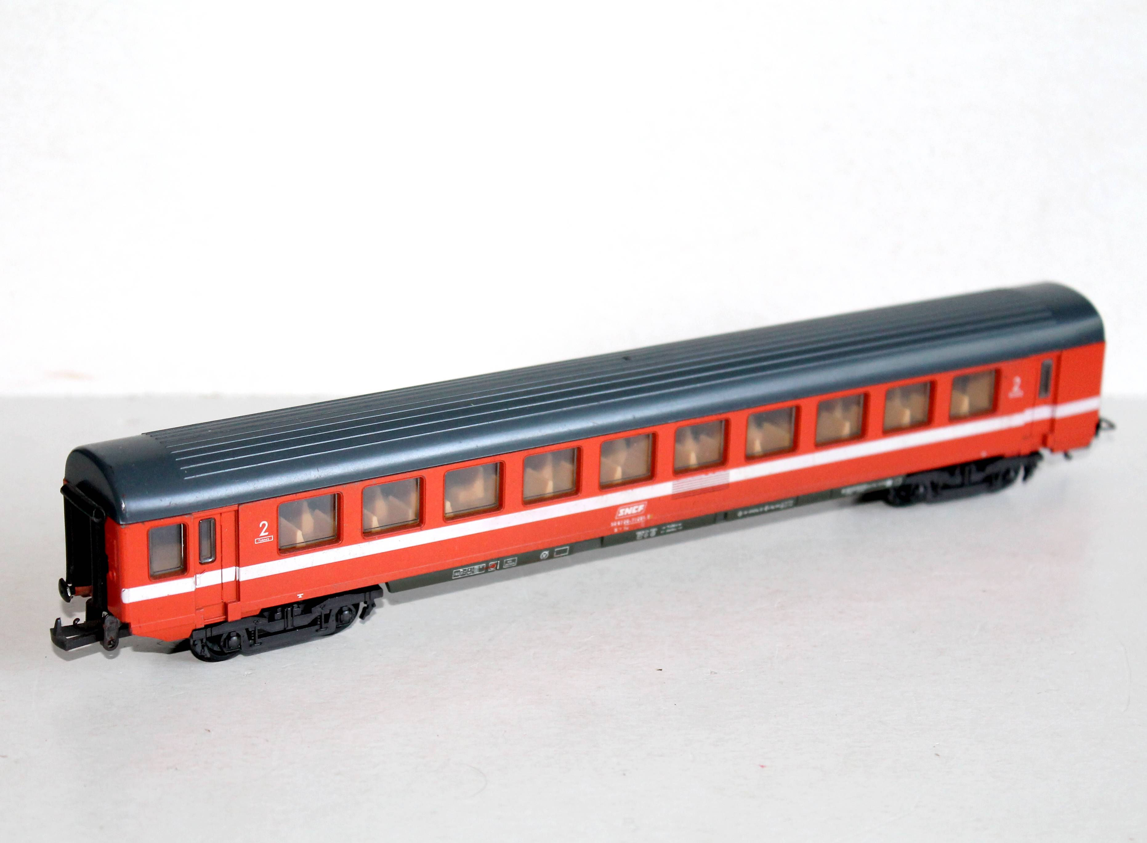 LIMA HO 309248 VOITURE VOYAGEUR GDE LIGNE EUROFIMA 2e CLASSE, SNCF WAGON AMENAGÉ