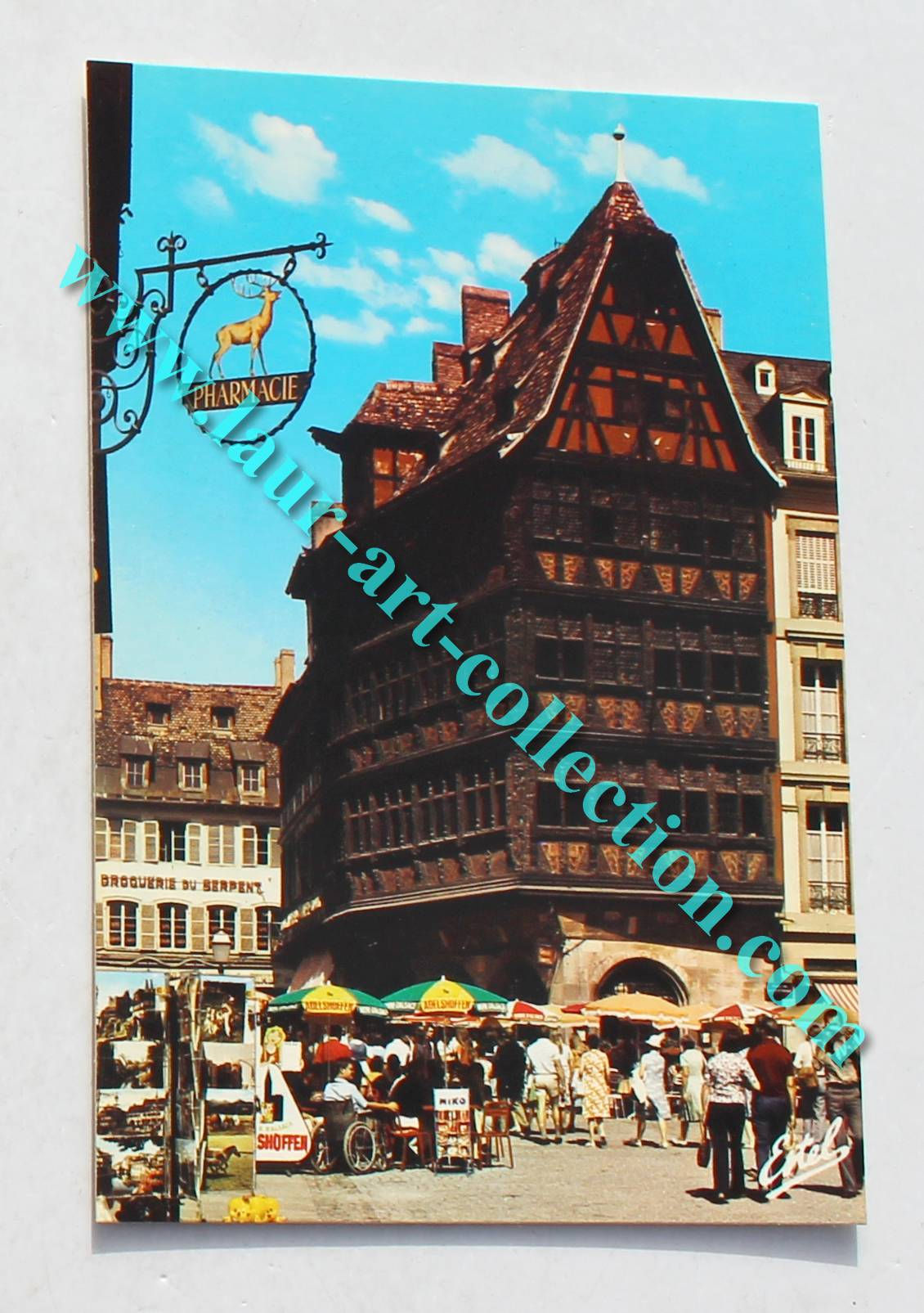 CP ANIMÉ 67 ALSACE STRASBOURG PLACE MARCHÉ MAISON KAMMERZELL CARTE POSTALE PHOTO