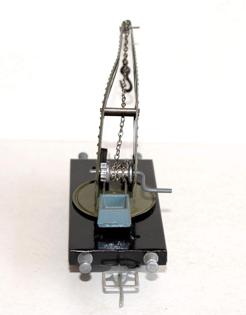Miniature : JEP 1/48 O 4647 WAGON PLAT PLATEFORME AVEC GRUE PIVOTANTE, ROTATIF TREUIL, TRAIN
