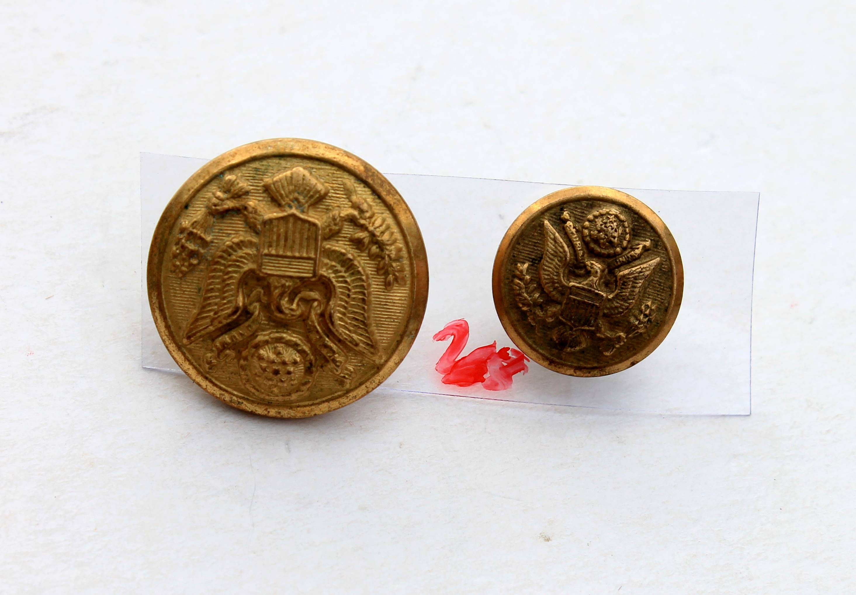 BOUTON MILITAIRE AMERICAIN, BUTTON US ARMY 1902-30 ARMÉE AIR FORCE AIGLE 15,23mm