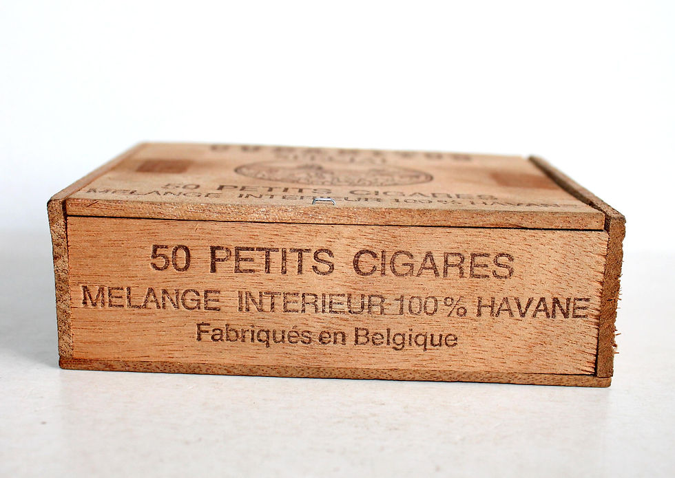 Miniatura: JOLI ANCIEN COFFRET BOITE DE CIGARE en BOIS SPECIAL CUBANISTOS CIGARILLOS 12x9x4