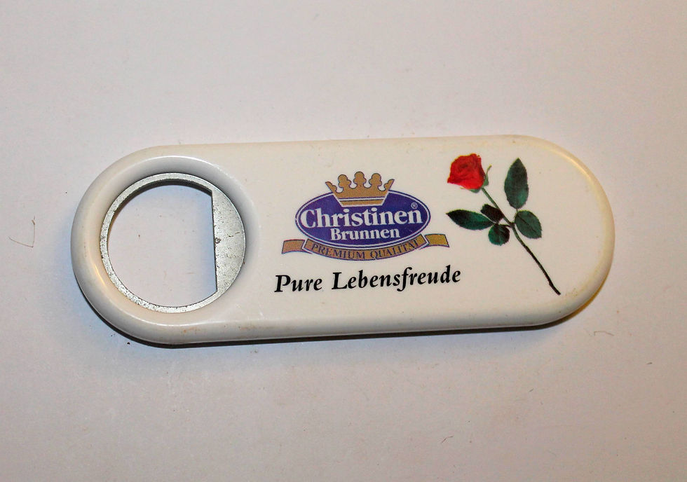 CHRISTINEN BRUNNEN - DECAPSULEUR LIMONADIER - PUBLICITÉ BIERE VINTAGE 11,5x4,5cm