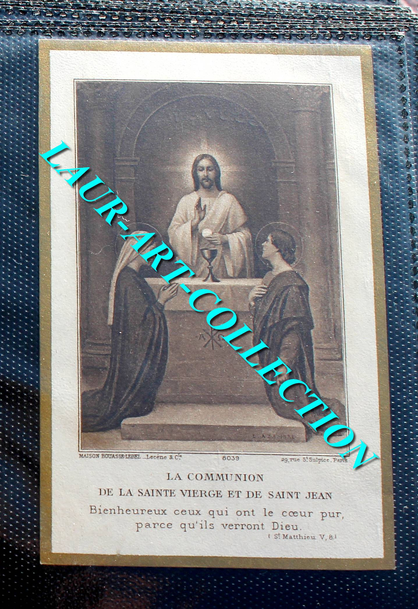 IMAGE PIEUSE SAINTE - LA COMMUNION DE LA Ste VIERGE 12x7,5cm RELIGION HOLY CARD