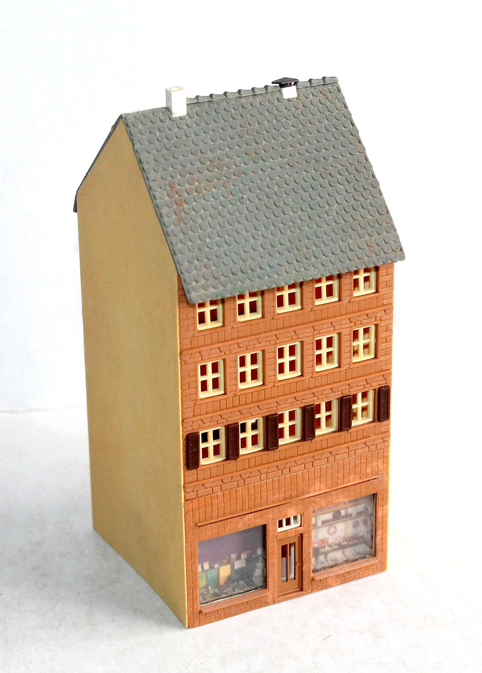 FALLER HO MAQUETTE COMMERCE MAGASIN ANTIQUAIRE, MAISON IMMEUBLE MITOYEN DECOR