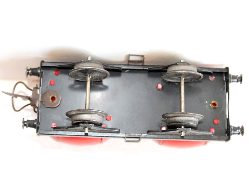 Miniatura: HORNBY 1/48 O 403 WAGON CITERNE BI-FOUDRE, PORTE TONNEAU TRANSPORT VIN BORDEAUX