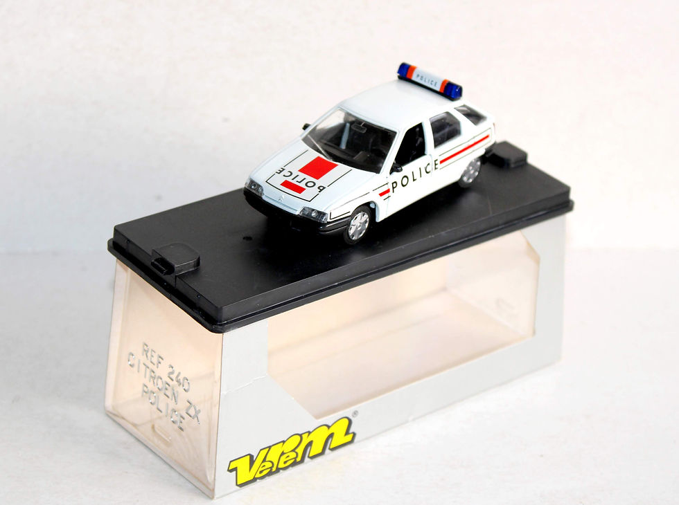 VEREM 1/43 REF 240 CITROEN ZX POLICE, MINIATURE AUTO VOITURE VEHICULE POLICIER