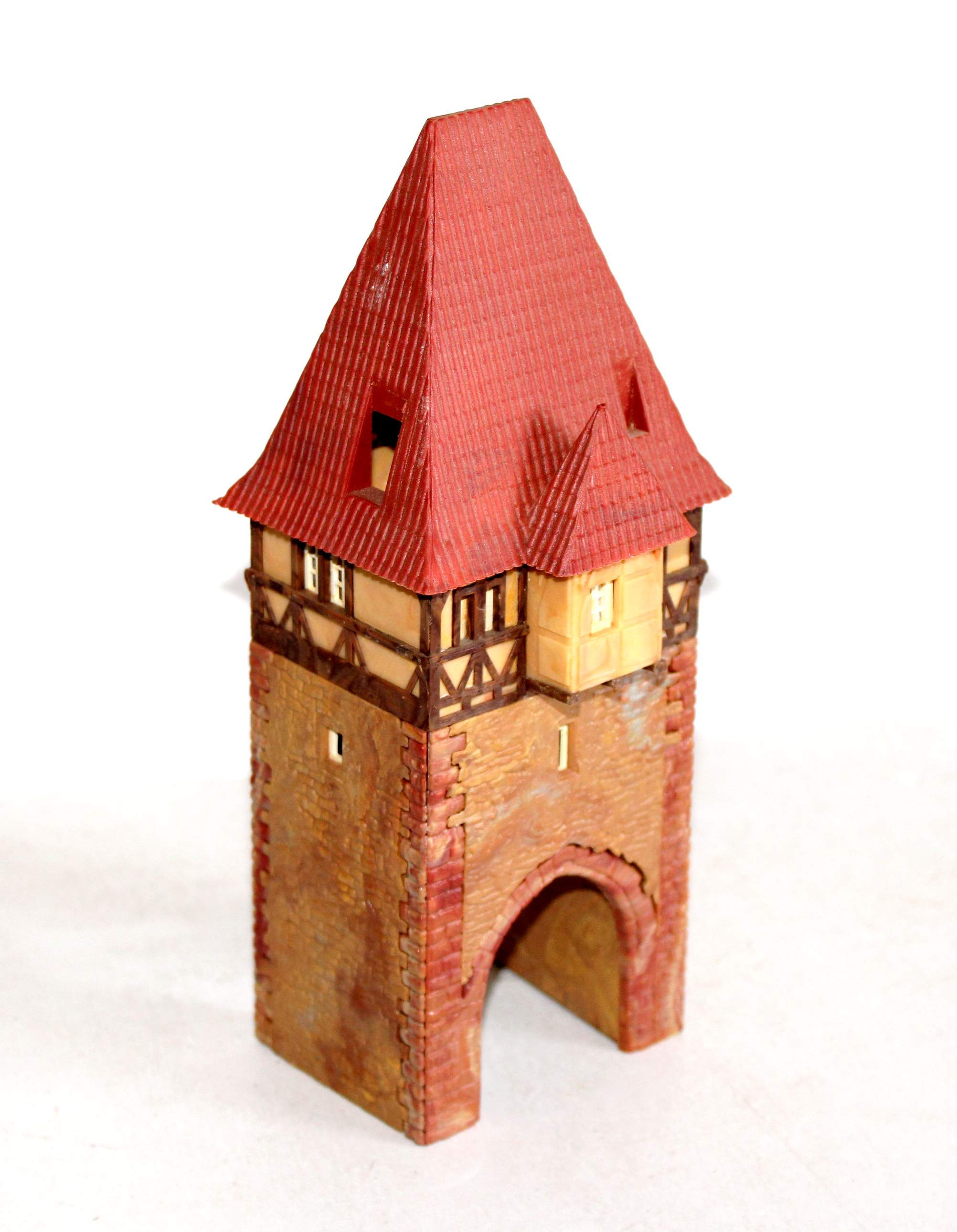 KIBRI HO 38470 MAQUETTE PORTE D'ENTRÉE VILLE FORTIFIÉ TOUR OBSERVATION COLOMBAGE