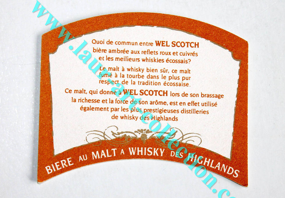 Miniatura: WEL SCOTCH - ANCIEN SOUS BOCK DESSOUS VERRE ALCOOL BIERE WHISKY HIGHLAND COASTER
