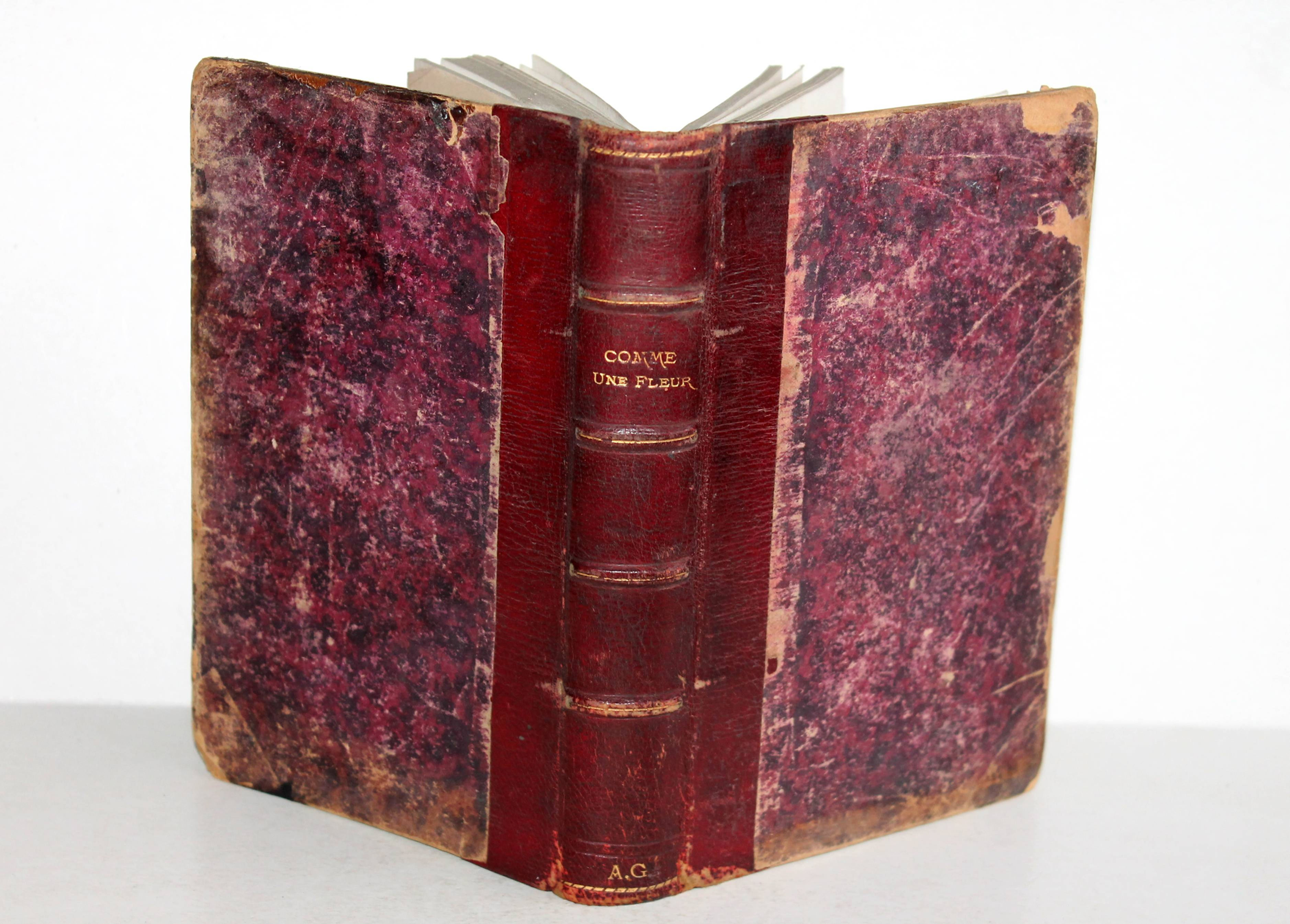 COMME UNE FLEUR par RHODA BROUGHTON, PREFACE de G. DROZ - 2e EDITION 1882 HAVARD