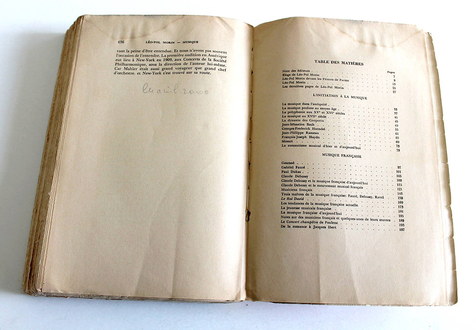 Μικρογραφία: MUSIQUE - LEO-PO MORIN - BEAUCHEMIN 1946  TRES RARE ANCIEN LIVRE 8-46-1758-20943