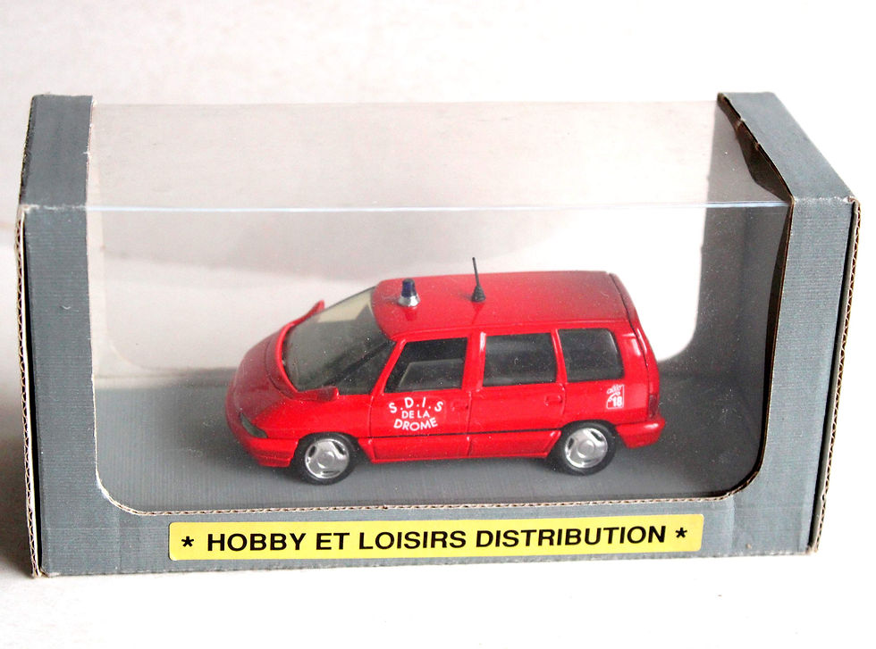SOLIDO HOBBY 1/43 VOITURE RENAULT ESPACE II POMPIER SDIS DROME VEHICULE SECOURS