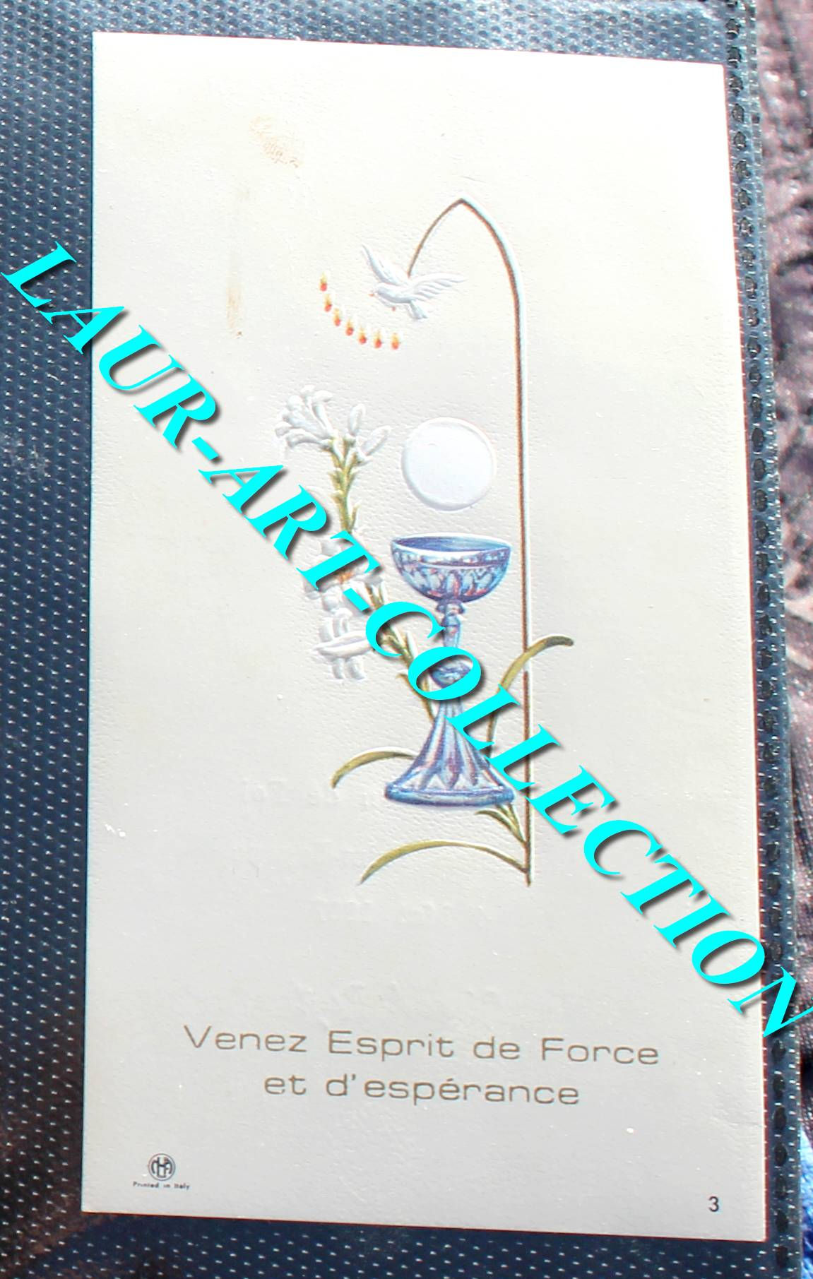 IMAGE PIEUSE SAINTE VENEZ ESPRIT DE FORCE D'ESPERANCE 11x6cm RELIGION HOLY CARD