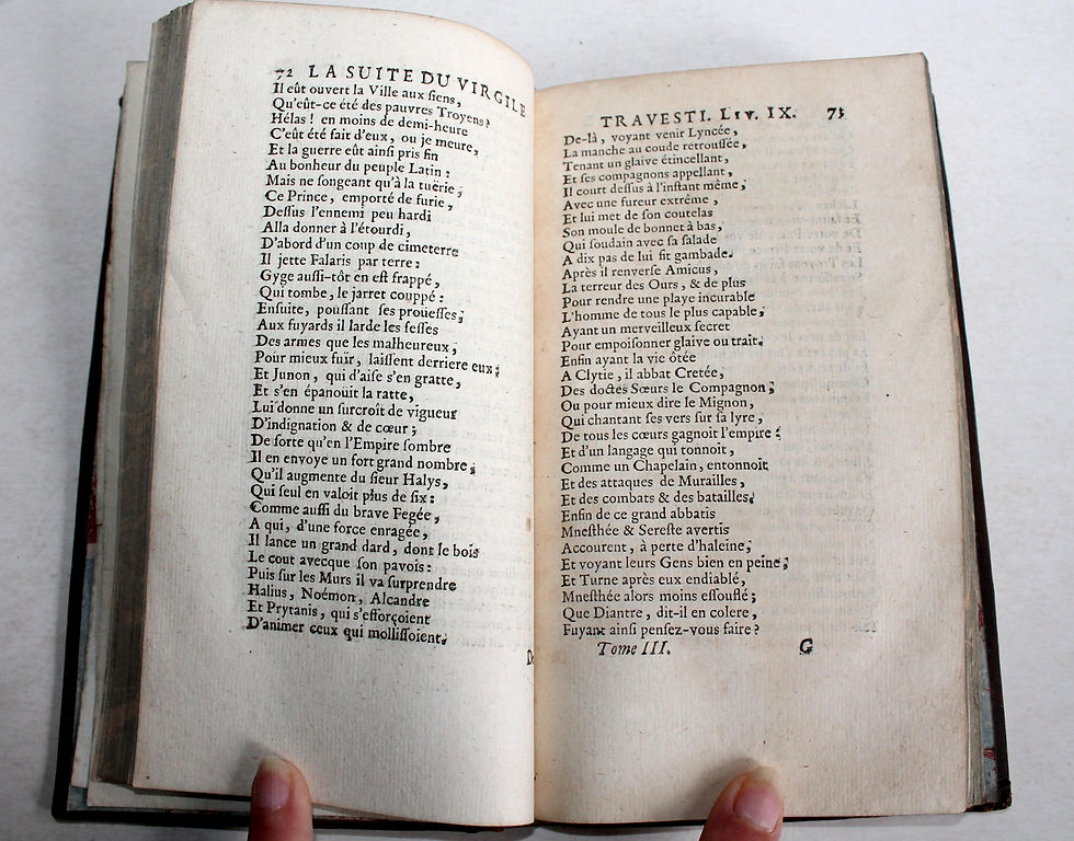 Thumbnail: LA SUITE DU VIRGILE TRAVESTI T.3, 1730 MICHEL ETIENNE DAVID LITTERATURE POETIQUE