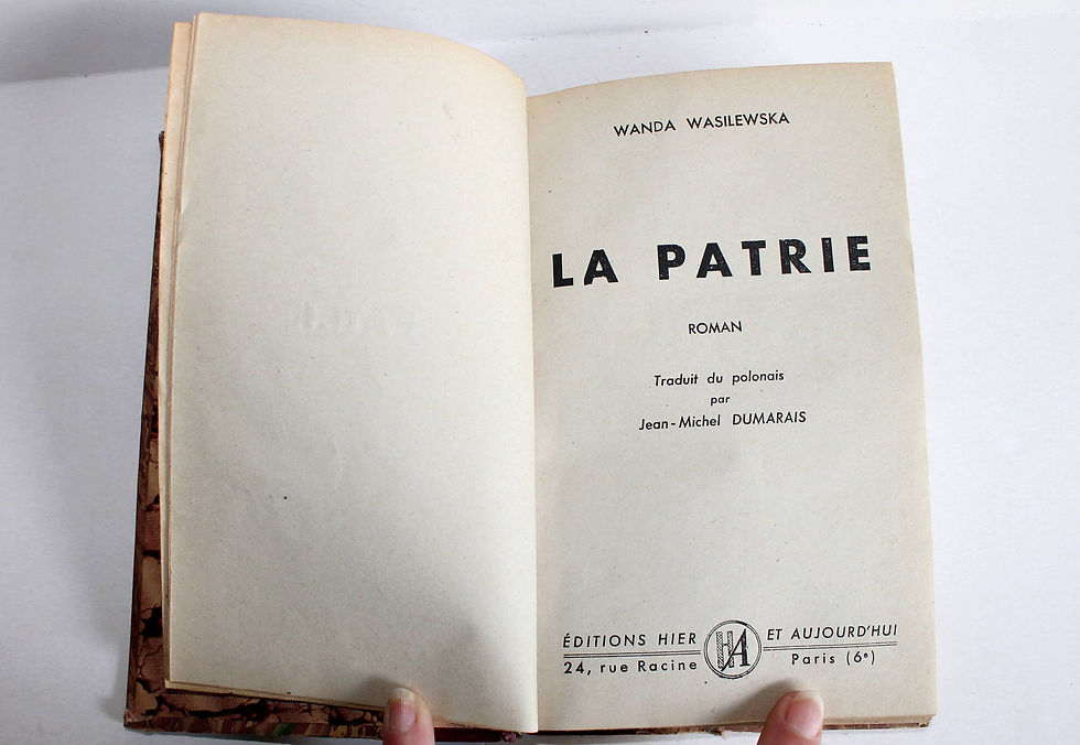 Hình thu nhỏ: LA PATRIE par WANDA WASILEWSKA, Trad. DUMARAIS 1915 EDITIONS HIER ET AUJOURD'HUI